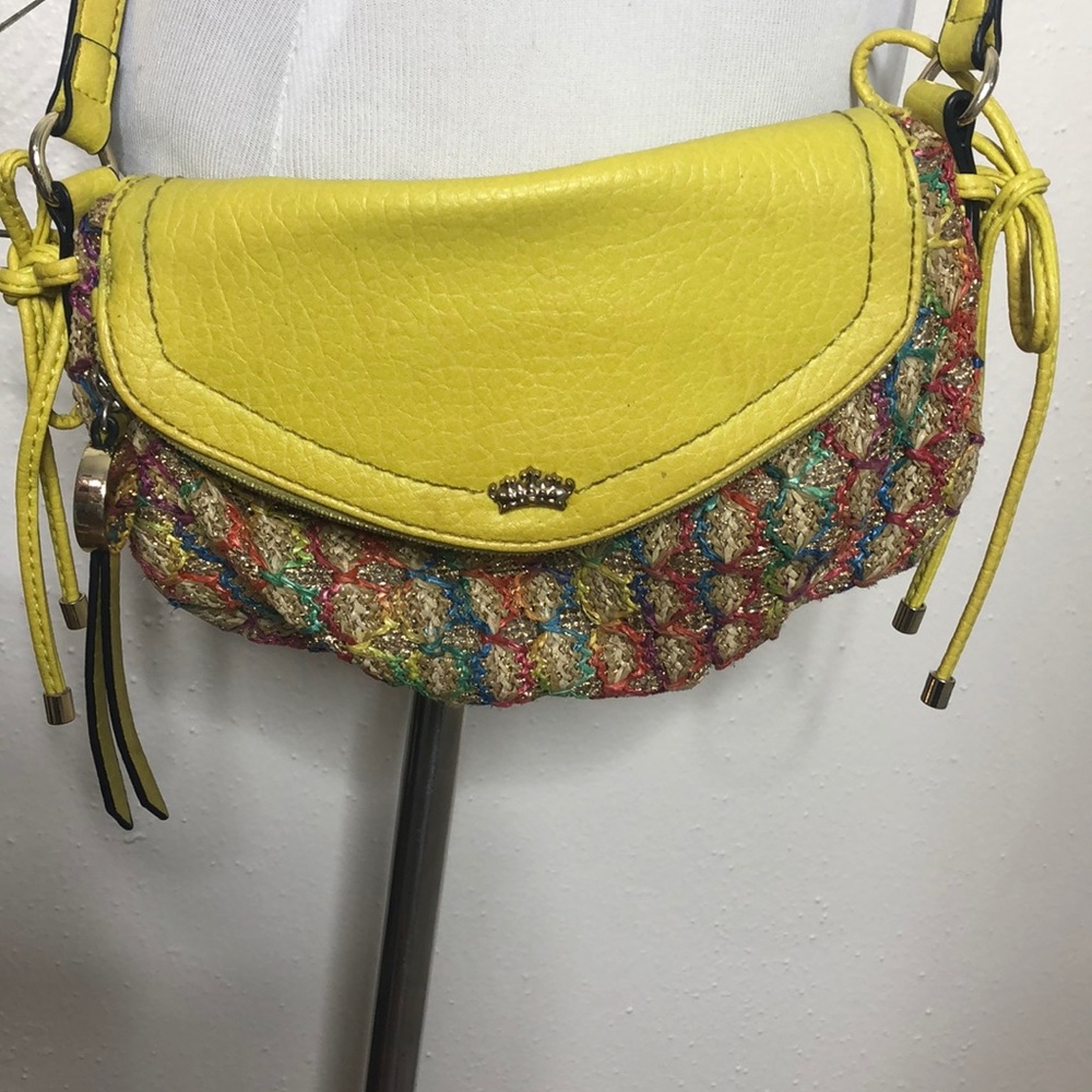Juicy Couture straw traveler crossbody